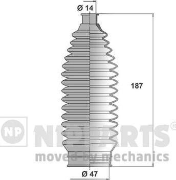 Nipparts J2843011 - Putekļusargu komplekts, Stūres iekārta autospares.lv