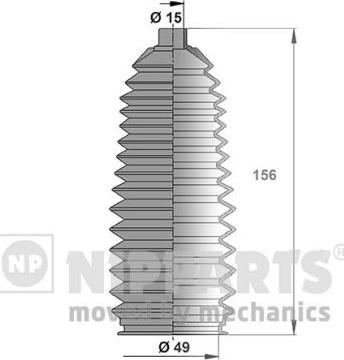 Nipparts J2843012 - Putekļusargu komplekts, Stūres iekārta www.autospares.lv