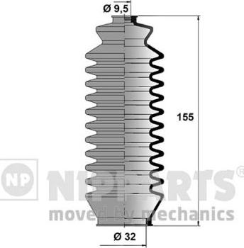 Nipparts J2842004 - Putekļusargu komplekts, Stūres iekārta www.autospares.lv