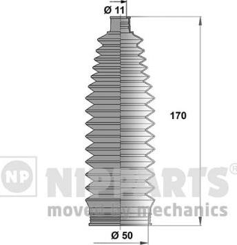 Nipparts J2842016 - Putekļusargu komplekts, Stūres iekārta www.autospares.lv