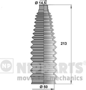 Nipparts J2842021 - Putekļusargu komplekts, Stūres iekārta www.autospares.lv