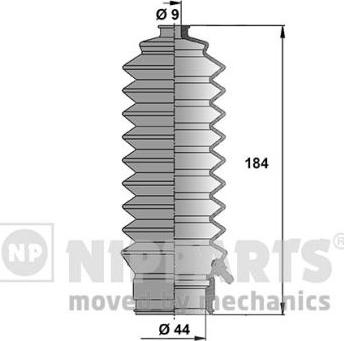 Nipparts J2854000 - Комплект пыльника, рулевое управление www.autospares.lv