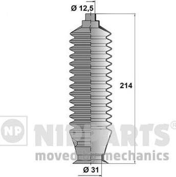 Nipparts J2851003 - Putekļusargu komplekts, Stūres iekārta autospares.lv