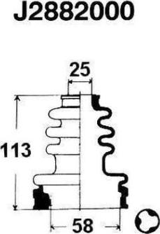 Nipparts J2882000 - Пыльник, приводной вал www.autospares.lv