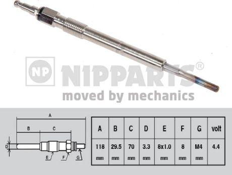 Nipparts N5715018 - Kvēlsvece www.autospares.lv