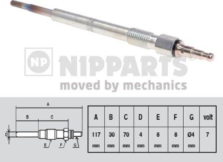 Nipparts N5715017 - Kvēlsvece www.autospares.lv