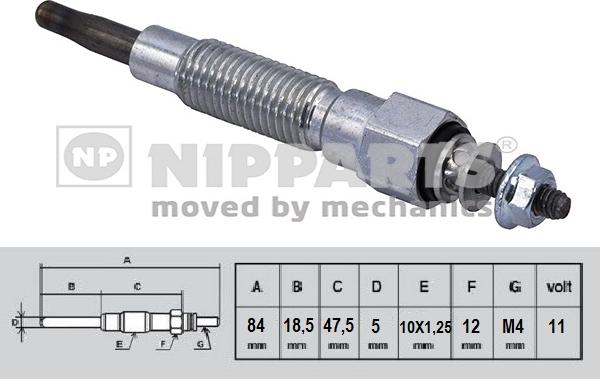 Nipparts N5715024 - Kvēlsvece autospares.lv