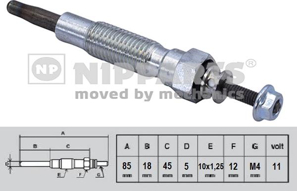 Nipparts N5715021 - Kvēlsvece www.autospares.lv