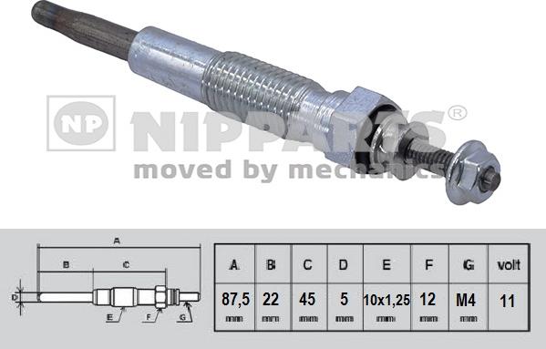 Nipparts N5715023 - Kvēlsvece www.autospares.lv