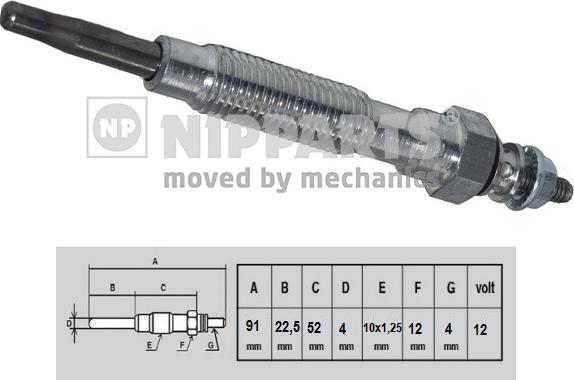 Nipparts N5710509 - Kvēlsvece www.autospares.lv