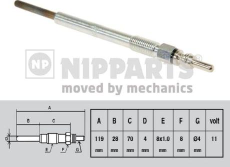 Nipparts N5718001 - Kvēlsvece autospares.lv