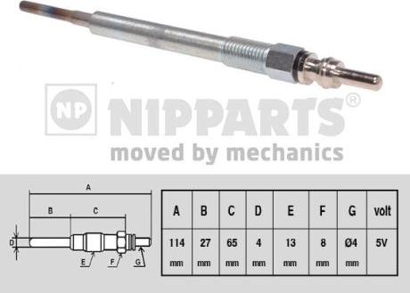 Nipparts N5713015 - Kvēlsvece www.autospares.lv