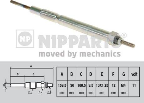 Nipparts N5713012 - Kvēlsvece www.autospares.lv