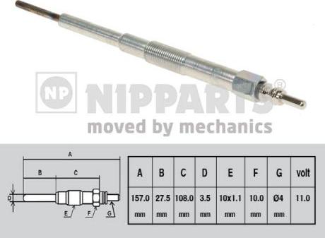 Nipparts N5717000 - Kvēlsvece www.autospares.lv