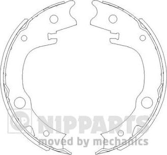 Nipparts N3502086 - Brake Shoe Set, parking brake www.autospares.lv