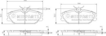 Nipparts N3600917 - Bremžu uzliku kompl., Disku bremzes autospares.lv