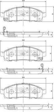 Nipparts N3601101 - Bremžu uzliku kompl., Disku bremzes www.autospares.lv