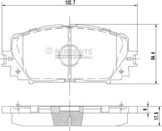 Nipparts N3602140 - Bremžu uzliku kompl., Disku bremzes autospares.lv