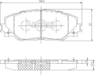 Nipparts N3602138 - Bremžu uzliku kompl., Disku bremzes www.autospares.lv