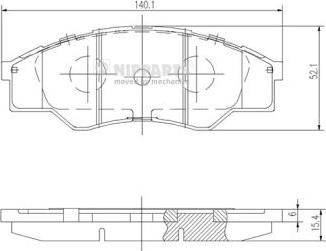 Nipparts N3602137 - Bremžu uzliku kompl., Disku bremzes www.autospares.lv