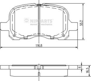 Nipparts N3602129 - Bremžu uzliku kompl., Disku bremzes autospares.lv