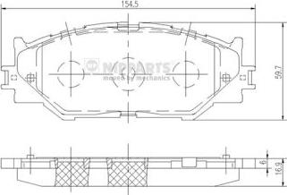 Nipparts N3602128 - Bremžu uzliku kompl., Disku bremzes www.autospares.lv