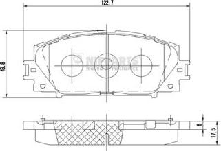 Nipparts N3602127 - Bremžu uzliku kompl., Disku bremzes autospares.lv