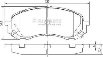 Nipparts N3607023 - Тормозные колодки, дисковые, комплект www.autospares.lv