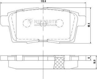 Nipparts N3613024 - Bremžu uzliku kompl., Disku bremzes autospares.lv