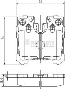 Nipparts N3612037 - Bremžu uzliku kompl., Disku bremzes www.autospares.lv