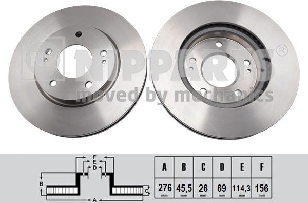 Nipparts N3305078 - Bremžu diski www.autospares.lv