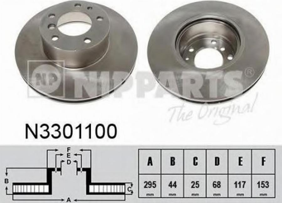 Nipparts N3301100 - Bremžu diski www.autospares.lv