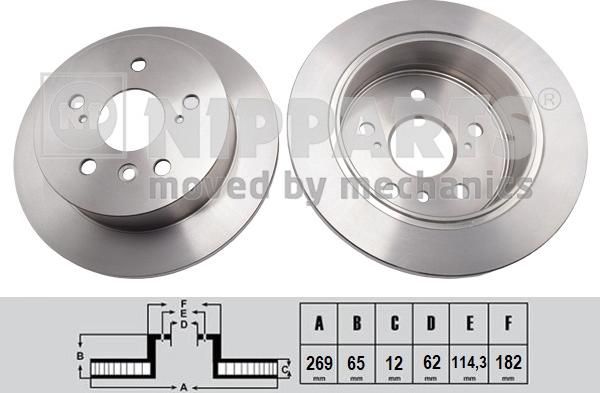 Nipparts N3312089 - Bremžu diski www.autospares.lv