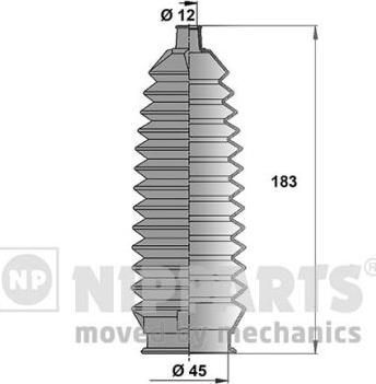 Nipparts N2844009 - Putekļusargu komplekts, Stūres iekārta www.autospares.lv