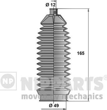 Nipparts N2844013 - Putekļusargu komplekts, Stūres iekārta www.autospares.lv