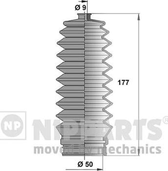 Nipparts N2844021 - Комплект пыльника, рулевое управление www.autospares.lv