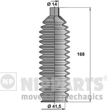 Nipparts N2845005 - Putekļusargu komplekts, Stūres iekārta www.autospares.lv