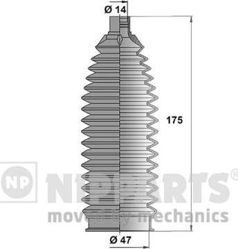 Nipparts N2845006 - Putekļusargu komplekts, Stūres iekārta www.autospares.lv