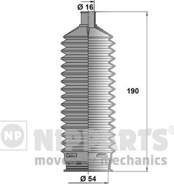 Nipparts N2840311 - Putekļusargu komplekts, Stūres iekārta www.autospares.lv