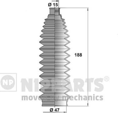 Nipparts N2841032 - Putekļusargu komplekts, Stūres iekārta www.autospares.lv