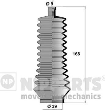 Nipparts N2841022 - Putekļusargu komplekts, Stūres iekārta autospares.lv