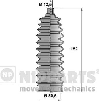 Nipparts N2848004 - Putekļusargu komplekts, Stūres iekārta www.autospares.lv