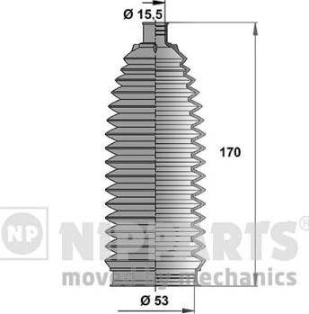 Nipparts N2842041 - Putekļusargu komplekts, Stūres iekārta autospares.lv