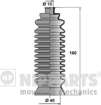 Nipparts N2847011 - Putekļusargu komplekts, Stūres iekārta autospares.lv