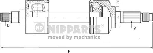 Nipparts N2801003 - Piedziņas vārpsta autospares.lv