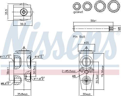 Nissens 999445 - Izplešanās vārsts, Gaisa kond. sistēma www.autospares.lv