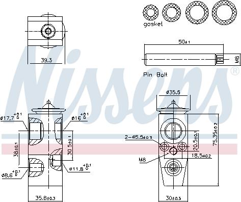 Nissens 999448 - Izplešanās vārsts, Gaisa kond. sistēma www.autospares.lv