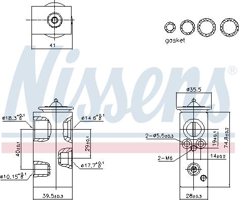 Nissens 999450 - Izplešanās vārsts, Gaisa kond. sistēma www.autospares.lv