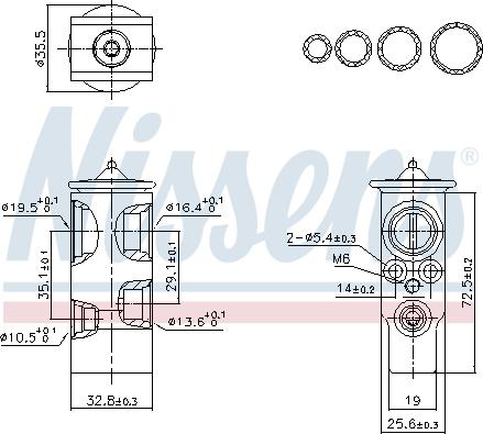 Nissens 999451 - Izplešanās vārsts, Gaisa kond. sistēma www.autospares.lv