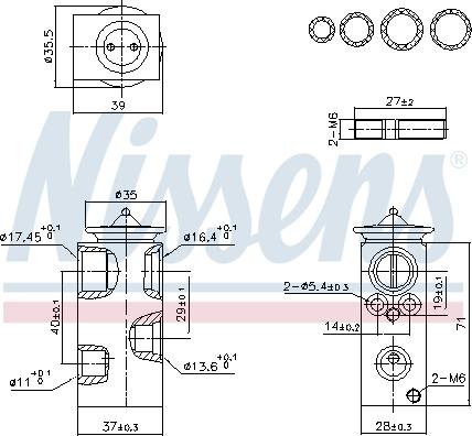 Nissens 999453 - Izplešanās vārsts, Gaisa kond. sistēma www.autospares.lv